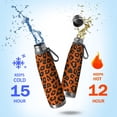 thumbnail image 2 of Leopard Print 29oz Stainless Steel Insulated Thermos with Tea Filter, 360° Printed Travel Bottle, Leakproof BPA-Free Flask with Anti-Slip Base, 304 Inner & 201 Outer, Vacuum Cup, 2 of 6
