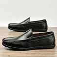 thumbnail image 4 of Men's Casual Loafers Slip On Leather Shoes Lightweight Driving Shoes Moccasins Classic Penny Loafer Flats Boat Shoes, 4 of 9