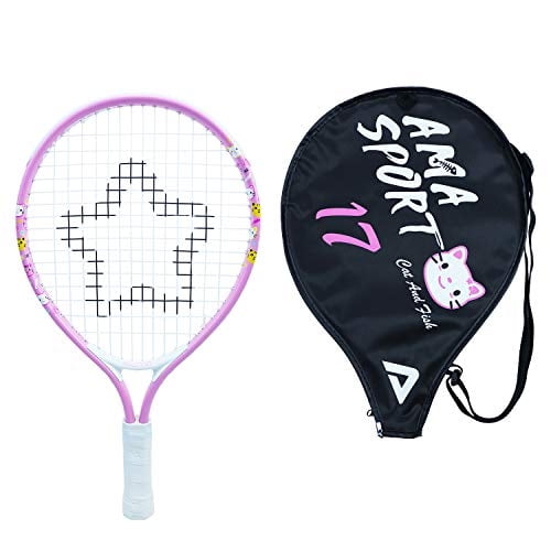 Raqueta de Tenis AMA SPORT Kids Junior 17 Rosa con Bolsa