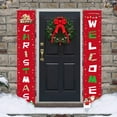 thumbnail image 3 of 1 Par Christmas Banner Letter Print Fine Workmanship Polyester Front Door  Ornaments for Holidays, 3 of 9