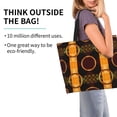 thumbnail image 3 of ZICANCN Orange Retro Geometric Pattern Tote Bag , Grocery Bags Reusable Shopping Bags with Handles Durable Foldable Washable for Women Men, 3 of 8