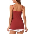 thumbnail image 3 of INSPIRE CHIC Women's Camisole Tops with Built in Bra Slim Fit Adjustable Spaghetti Strap Scoop Neck Tank Top S Claret, 3 of 6