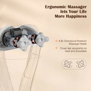 Naipo Neck Massager for Pain Relief Deep Tissue, Electric Shiatsu Shoulder & Back Massager with Heat, Fathers Day Dad Gifts for Husband Men