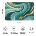 thumbnail image 3 of Teal Marble Gold Wave Pattern Bathroom Rugs Mat,Non Slip Microfiber Bathroom Rug,Rubber Backing,Soft Bathroom Mats for Bathroom Floor,Tub and Shower,20x32in(50x80cm), 3 of 5