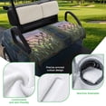 thumbnail image 5 of Golf Cart Seat Covers for 2 Seater, Stained Glass Soft Microfiber Cart Seat Towel Blanket, Vintage Abstract Botanical Plant Absorbent Breathable Non Slip Bench Seats Protector for Golf Course 51"x31", 5 of 9