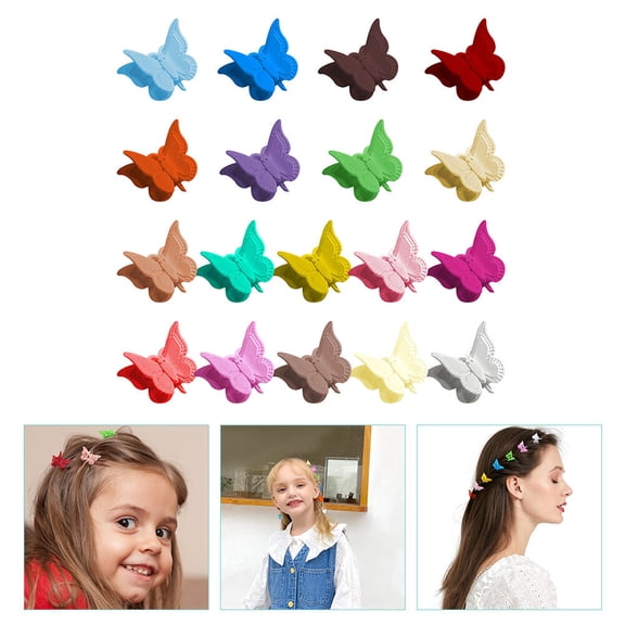 Raindrops 36Pcs Butterfly Hair Clips Assorted Colors Small Metal Clips Decorative Hair Accessories for Women Girls