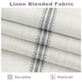 thumbnail image 5 of DriftAway Farmhouse Linen Blend Blackout Valance for Kitchen 14 Inch Length Vertical Striped Printed Lined Rod Pocket Room Darkening Linen Curtain Valance for Living Room 52x14 Inch Gray Valance, 5 of 8