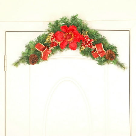 

Gwong Rattan Pine Needle Pine Cone Pendant Door Hanging Christmas Flower Decoration