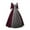 Wine, variant on THDHVS Plus Size Dresses for Curvy Women,Women's Formal Dresses,Fashion Women's Vintage Gothic Court Gown Cake Skirt Lace Clashing Dress Party Outfits Blue 3XL