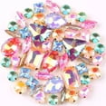 thumbnail image 1 of Yazoeia 50 Pcs Mix Shapes Sew On Crystal Rhinestone, Claw Flatback Crystal Rhinestones, Flatback Claw Setting Glass Sew On Crystal Rhinestone for DIY Crafts, Clothes, Costume, Dress,and, 1 of 5