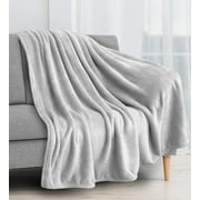 TBWYF Flannel Fleece Blanket Ultra Soft Lightweight Plush Microfiber Bed or Couch Blanket 79"*91" Gray