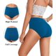 thumbnail image 4 of Ropa interior ASIMOON de algodón de cintura alta para control de barriga, paquete de 5 unidades, talla M, 4 of 5