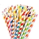thumbnail image 4 of Pajitas Papel Desechables A Rayas Colores Suministros para Fiestas (multicolor) 25 Uds., 4 of 9