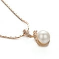 thumbnail image 2 of Yoursfs White Pearl Pendant Necklace for Women Gold Rose Plated Chain Necklace Exquisite Birthday Wedding Jewelry, 2 of 5