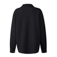 thumbnail image 4 of WTOBBY Women's Fashionable Solid Color Diamond Pocket Light Casual Jacket, Stylish and Lightweight Jacket with Unique Pocket Design for Everyday Wear,Black M, 4 of 5