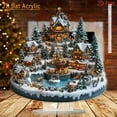 thumbnail image 2 of Lighted Christmas Village Scene Tabletop Decoration with Illuminated Houses Trees and Figures for Holiday Display, 2 of 6