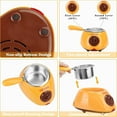 thumbnail image 6 of Yellow Chocolate Fondue Pot,Luxury Electric Chocolate Melting Pot Set with Fork and Model Tool,Candy Pot for Melt Caramel Cheese Sauce,Romantic and Fun Gift, 6 of 8