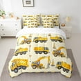 thumbnail image 2 of Erosebridal Construction Truck Bedding Sets, Cartoon Car Comforter Sets with Sheets, Tractor Reversible Bed Sheets Set, Microfiber Room Decorative, 7 Pieces, 2 of 6