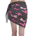 thumbnail image 5 of Zufioo Breast Cancer Print Women's Beach Short Wrap Skirt, Short Quick-drying Wrap Skirt, Swimsuit Cover-up Sun Protection Cape, Suitable for Beach, Pool-One Size, 5 of 7