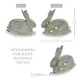 thumbnail image 3 of Bunny Hop Wooden Bunny w/ Pearl Beads & Rocker Base 7.5x7.5x1.5, 3 of 4