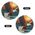 thumbnail image 2 of Picia Textured Bald Eagle for Compact Vanity Mirror , Travel Makeup Mirror , Portable Magnifying Cosmetic Mirror for Daily, Work, Business-Round Shape, 2 of 9