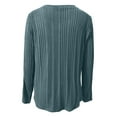 thumbnail image 5 of GBSYEWXS Women Sweater V-Neck Long Sleeve Pullover Comfortable Solid Color Sweater Soft Blue, 5 of 5