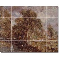 Ceramic Tile Mural-John Constable Country Painting 225. 21.25" w x 17" h using (20) 4.25 x 4.25 ceramic tiles