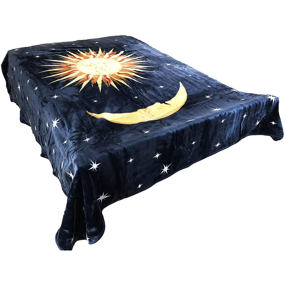 4estaciones Sun Moon Blue Blanket Queen Blankets by SOLARON Walmart