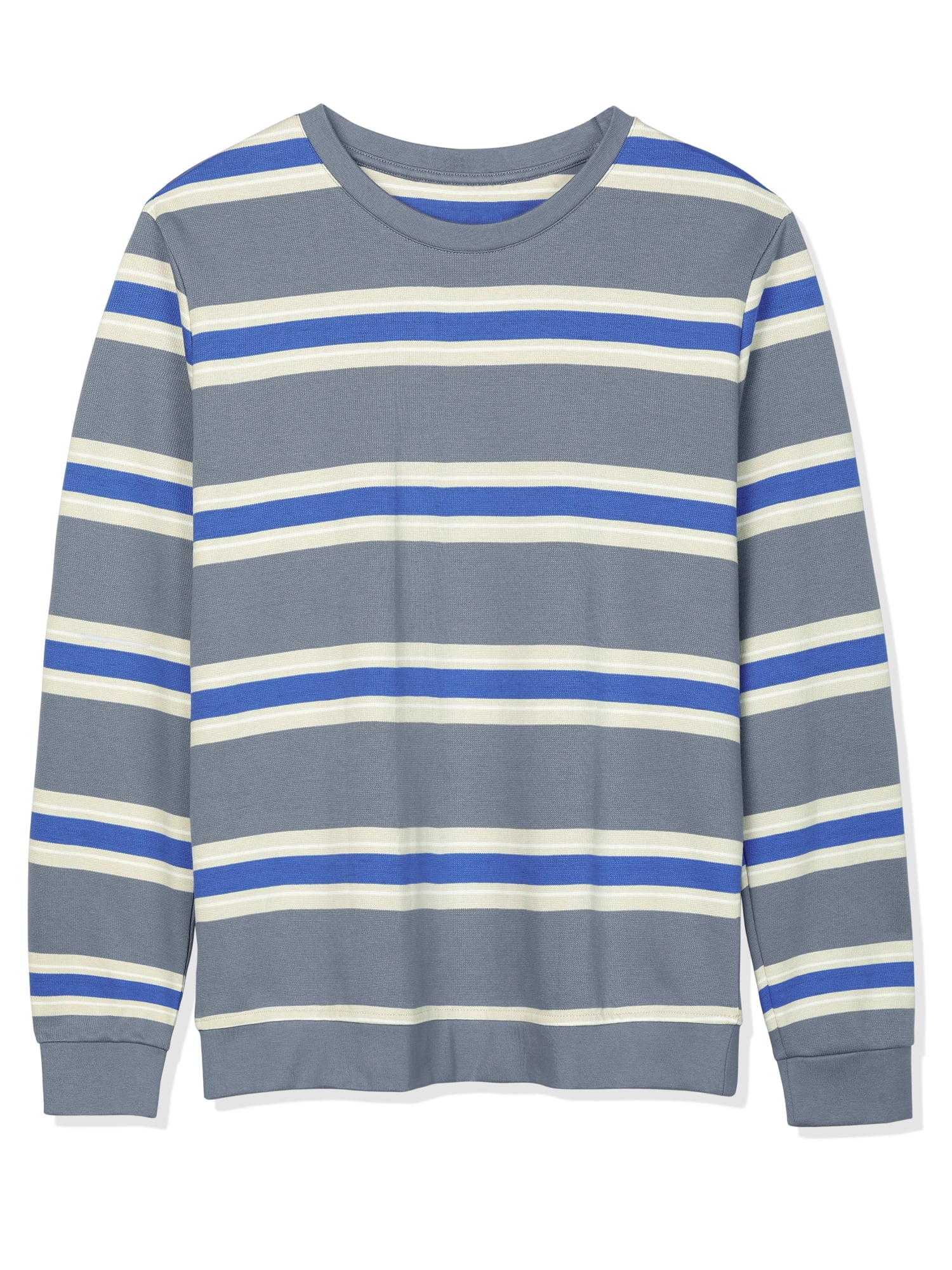 Lars Amadeus Men's Striped Crew Neck Long Sleeve Pullover Sweatshirt ...