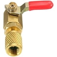 thumbnail image 3 of ThreeH 3pcs R12 R22 Shut Off Valves Air Conditioning Refrigerant Brass 1/4 SAE On-Off Valve for AC HVAC Refrigeration Straight Ball Valve, 3 of 5