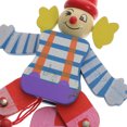 thumbnail image 4 of SHOWERORO 2Pcs Clown Marionette Pull String Puppet Wood Assorted Color Hand Time, 4 of 4