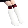 thumbnail image 1 of Qarigey Calcetines de tubo medio Algodón puro Forro cómodo Gran elasticidad Medias lindas Diseño de rayas Absorbente de sudor para niños Medias tipo 28 Qarigey AP009517-28, 1 of 6