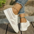 thumbnail image 5 of Metallic Mesh Low Top Fashion Sneakers for Women Glitter Breathable Lace up Walking Flats Casual Shoes, 5 of 7