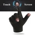 thumbnail image 2 of Brown winter gloves men women touch screen gloves smartphone motorcycle gloves, 2 of 5
