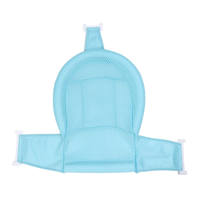 Red de soporte para bañera de bebé, soporte para asiento de ducha, alfombrilla de malla gruesa y suave para baño de bebés recién nacidos, color azul claro
