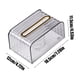 thumbnail image 3 of Spring-Loaded Plastic Tissue Box Holder with Storage Drawer for Home Office Desktop Use, 1-Pack, 3 of 6