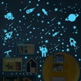 thumbnail image 1 of Estrellas que brillan en la oscuridad para el techo, 103 piezas de estrellas que brillan en la oscuridad para decoración de pared de niños, para dormitorio infantil, 1 of 5