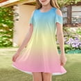 thumbnail image 3 of XADYUY Girls Summer Dress Size 7-8 Casual A-Line Sleeveless Toddler Skater Tie Dye Twirl Crew Neck Swing kids sundresses girls 4-16,Beige 11-12 Years, 3 of 6