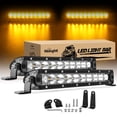 thumbnail image 1 of Barra de luz LED Nilight de 11" con 26 LED ámbar, haz combinado spot y flood, 1 of 9