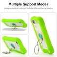 thumbnail image 3 of Dteck for iPhone 16e Case 6.1 Inch with Built-in 360°Rotating Ring Stand, Military Grade Drop Protection Full Body Rugged Heavy Duty Protective Cover with Wrist Strap,Green, 3 of 6