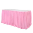 thumbnail image 1 of EDTara Table Skirt 72in x 30in Pleated Ruffle Polyester for Wedding, Birthday Party, Baby Shower Decoration, 1 of 9