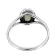 thumbnail image 4 of AeraVida Classic Elegance Oval White Mother of Pearl Inlay Sterling Silver Band Ring for Female Anniversary Size-7, 4 of 5