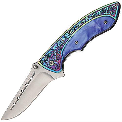 Rainbow Fancy Folder Folding Blade Knife CN300270RB Multi 