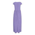 thumbnail image 5 of Leeye High Waist Short Sleeve V Neck Long Dresses for Wedding Proms Party Graduation Date Night Outingand Casual, Chiffon, 1PC, S-5XL for Choose(Women's), 5 of 5