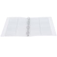 thumbnail image 2 of Transparent Binder Clear Sheet Protector Photo Organizer Badge Storage Book Perforated Ring Collection Folder 6 Pages, 2 of 8