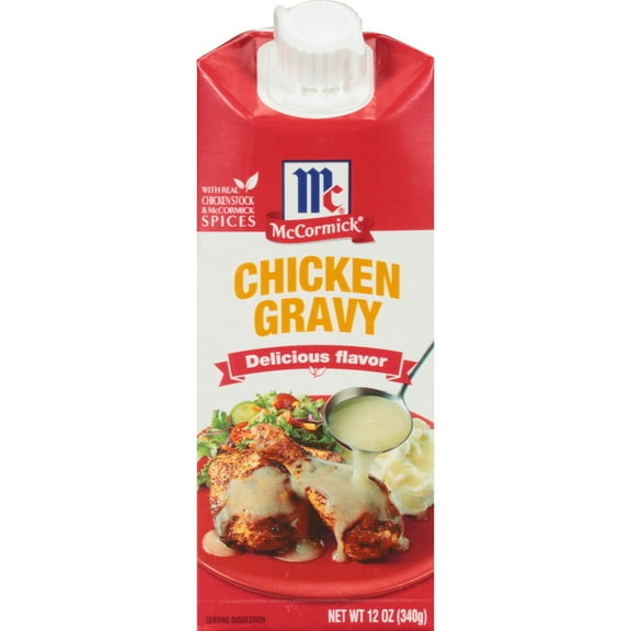 McCormick No Artificial Flavors Gluten Free Simply Better Chicken Gravy, 12.0 oz Brick