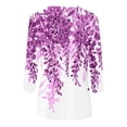 thumbnail image 4 of camisas de manga 3/4 para mujer camisetas gráficas con estampado lindo blusas casuales tallas grandes tops básicos jersey rosa intenso / m, 4 of 5