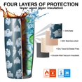 thumbnail image 7 of 20oz Tumblers Dark Blue Halloween Ghosts Stainless Steel Vacuum Insulated Double Wall Travel Tumbler Cups Mug with Lid and Straw,Cleaning Brush for Cold & Hot Drinks, 7 of 7