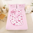 thumbnail image 3 of Erosebridal Bow Letter G Queen Sheet Sets for Girls, Pink Initial Ribbon Bed Set, 4pcs, 3 of 6