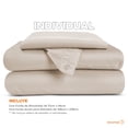 thumbnail image 2 of Juego de funda para edredón Dreamlab 2 piezas tela ultra suave Premier 1800 Individual 168cm x 228cm beige, 2 of 9